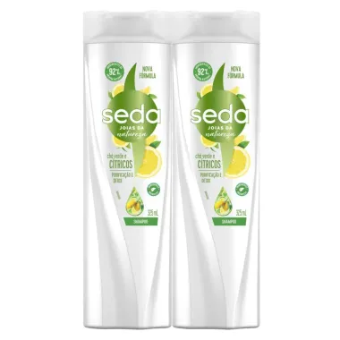 Kit Shampoo Seda Joias da Natureza Purificação e Detox Chá Verde e Cítricos 325ml