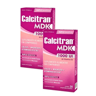 Kit 2 Calcitran MDK com 30 Comprimidos