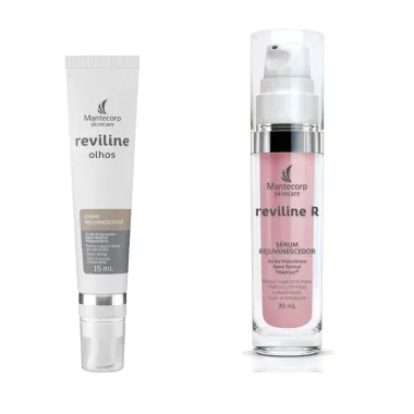 Kit Reviline Olhos Creme Anti-Idade 15g e Reviline R Sérum Rejuvenescedor 30ml