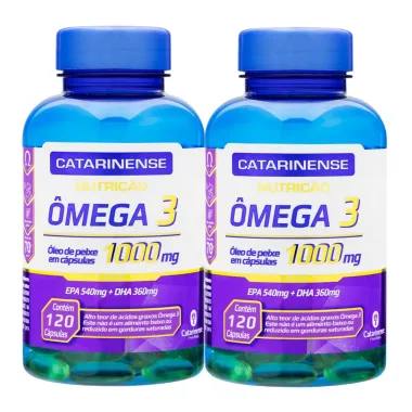 Kit 2 Catarinense Ômega 3 1000mg 120 Cápsulas