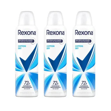 Kit 3 Desodorante Rexona Cotton