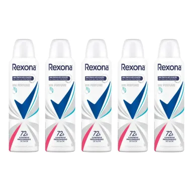 Kit 5 Desodorante Rexona Sem Perfume