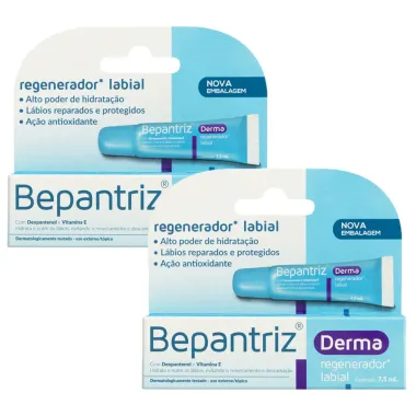 Kit 2X Bepantriz Derma Regenerador Labial com 7,5ml