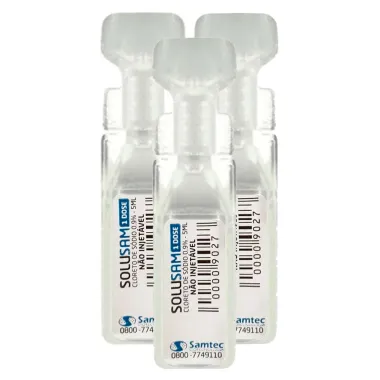 Soro Fisiológico Solusam Dose Única Ampola 5ml | Kit com três unidades