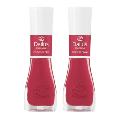 Kit 2 Esmalte Dailus Color Cor Cheesecake com 8ml
