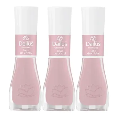 Kit 3 Esmalte Dailus Color Cor Taça de Cristal com 8ml