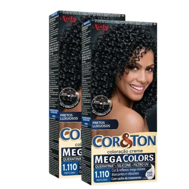 Kit 2 Coloração Niely Cor&Ton Preto Ônix 1110