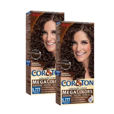 Kit 2 Colora&ccedil;&atilde;o Niely Cor&Ton Marrom Intenso Profundo 5777