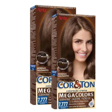 Kit 2 Coloração Niely Cor&Ton Louro Marrom Intenso 7777