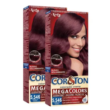 Kit 2 Coloração Niely Cor&Ton Vermelho Amora 5546