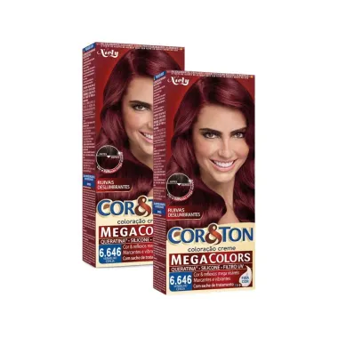 Kit 2 Coloração Niely Cor&Ton Vermelho Cereja 6646