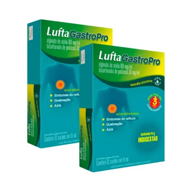 Kit 2 Luftagastropro com 12 Sachês de 10ml Cada