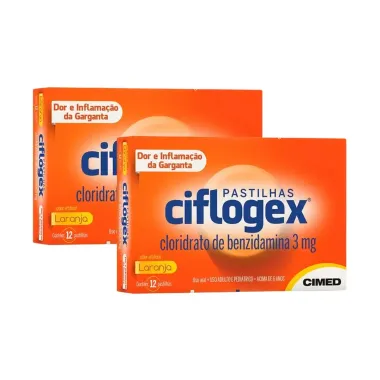 Kit 2 Ciflogex Pastilha Sabor Laranja