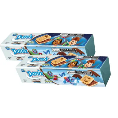 Kit 2 Biscoito Recheado Danix Sabor Choco Shake 130g