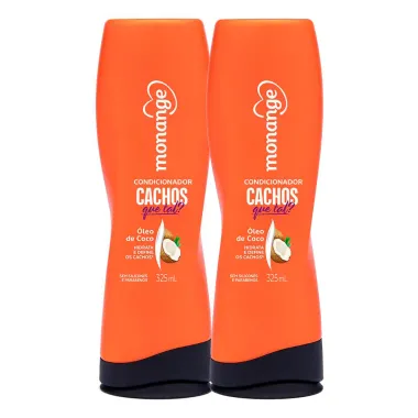 Kit 2 Condicionador Monange Cachos Que Tal 325ml