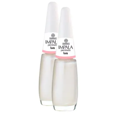 Kit 2 Esmalte Impala Cor Lua Perolado com 7,5ml