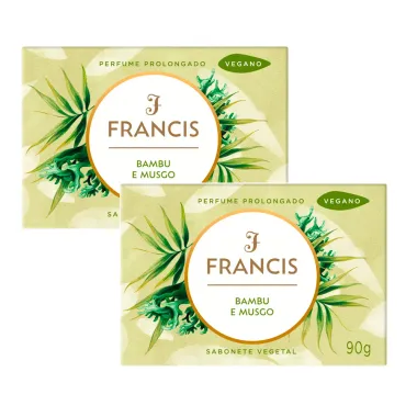 Kit 2 Sabonete em Barra Francis Bambu e Musgo 90g