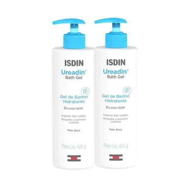 Kit 2 Ureadin Bath Gel Isdin Gel de Banho Hidratante 424g