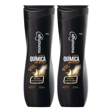 Kit 2 Shampoo Monange Química Sem Drama 325ml