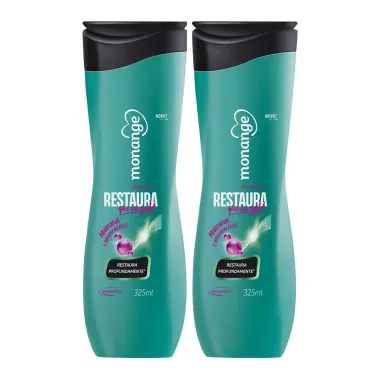 Kit 2 Shampoo Monange Restaura Que Eu Gosto! 325ml