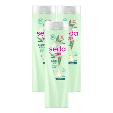 Kit 3 Shampoo Seda Babosa + &Oacute;leos Rayza 325ml