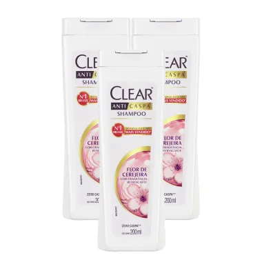 Shampoo Anticaspa Clear Women Flor de Cerejeira 200ml