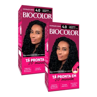Kit Tinta de Cabelo Biocolor Mini Kit Castanho Malícia 4.0