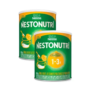 Kit 2 Nestonutri 1 a 3 Anos F&oacute;rmula Infantil de Primeira Inf&acirc;ncia 800g