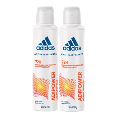 Kit Desodorante Adidas Adipower Aerosol Antitranspirante 72h com 150ml