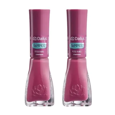 Kit 2 Esmalte Dailus Color Fla.Mimos Cor Rosa Raro com 8ml