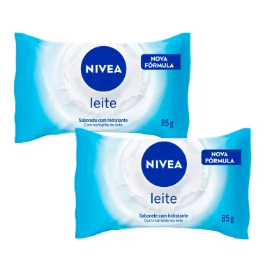 Kit 2 Sabonete em Barra Nivea Leite 85g