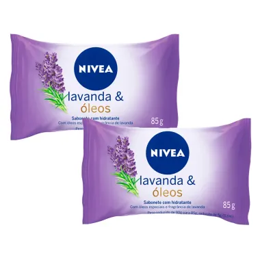 Kit 2 Sabonete em Barra Nivea Lavanda & Óleos 85g