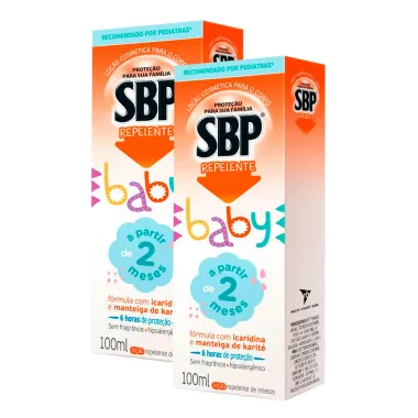 Kit 2 Repelente SBP Baby Loção sem Fragrância