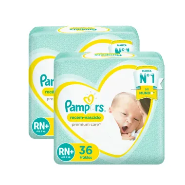 Kit Fraldas Pampers Recém Nascido Premium Care