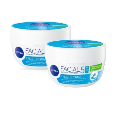 Kit 2 Creme Facial Nivea Nutritivo 100g
