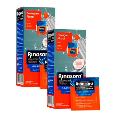 Kit 2 Rinosoro Alto Volume com 30 Sachês