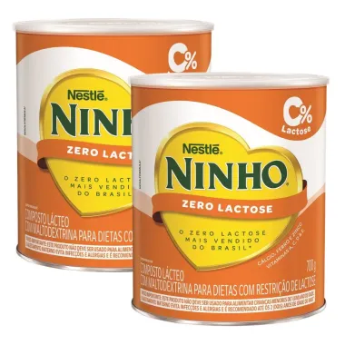 Kit 2 Leite em Pó NINHO Zero Lactose Lata 700g