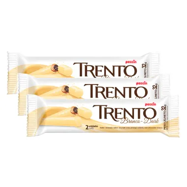 Chocolate Trento Branco Dark 32g | Kit com três unidades