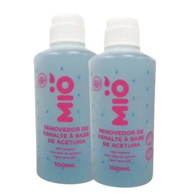 Kit 2 Removedor de Esmalte Mió com Acetona 100ml
