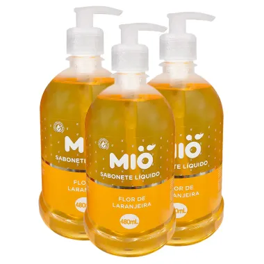 Kit 3 Sabonete Líquido Mió Flor de Laranjeira 480ml