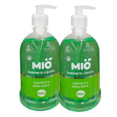 Kit Sabonete Líquido Mió Hortelã e Erva Doce 480ml