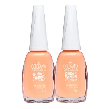 Kit 2 Esmalte Colorama Guru do Amor Próprio Cor Se Toca, BB! Cintilante 8ml