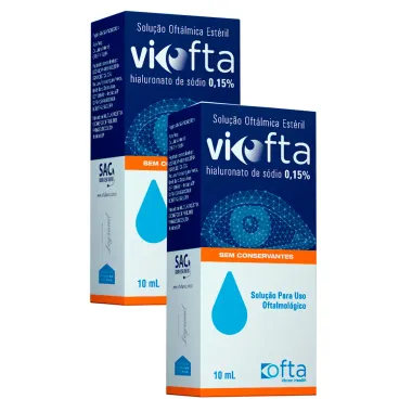 Kit 2 Viofta 0,15% Solução Oftálmica com 10ml
