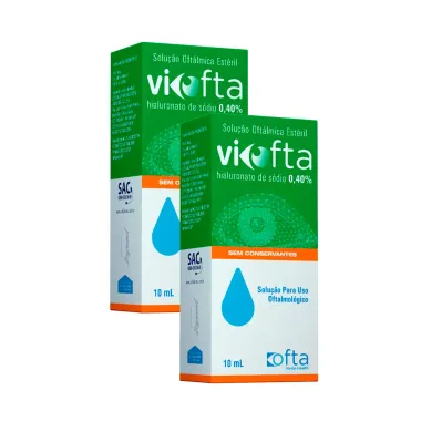 Kit 2 Viofta 0,4% Solução Oftálmica com 10ml