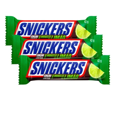 Kit 3 Chocolate Snickers Mousse de Limão 42g