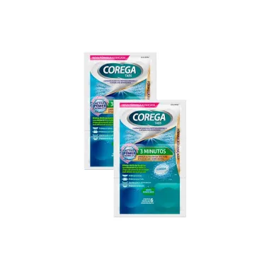 Kit 2 Corega Tabs Limpador de Dentadura 3 Minutos com 6 Pastilhas Efervescentes