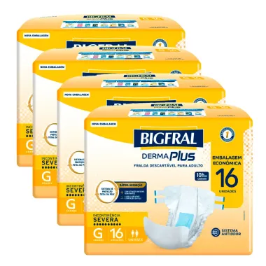 kit 4 Fralda Geriátrica Bigfral Pack