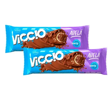 Kit 2 Viccio Roll Vitao Chocolate ao Leite Zero Adição de Açúcar 30g