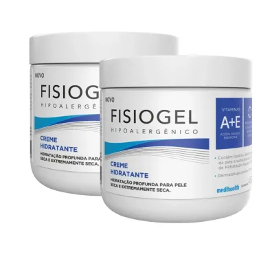 Kit 2 Fisiogel Creme Hidratante Para Pele Seca e Extremamente Seca 450g
