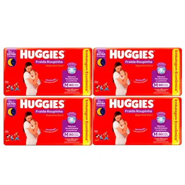 Kit 4 Fralda Roupinha Huggies Pack